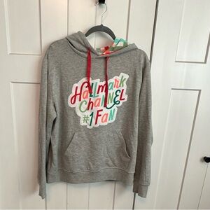 Hallmark Channel Fan Holiday Gray and Red Sweatshirt